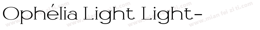 Ophélia Light Light字体转换